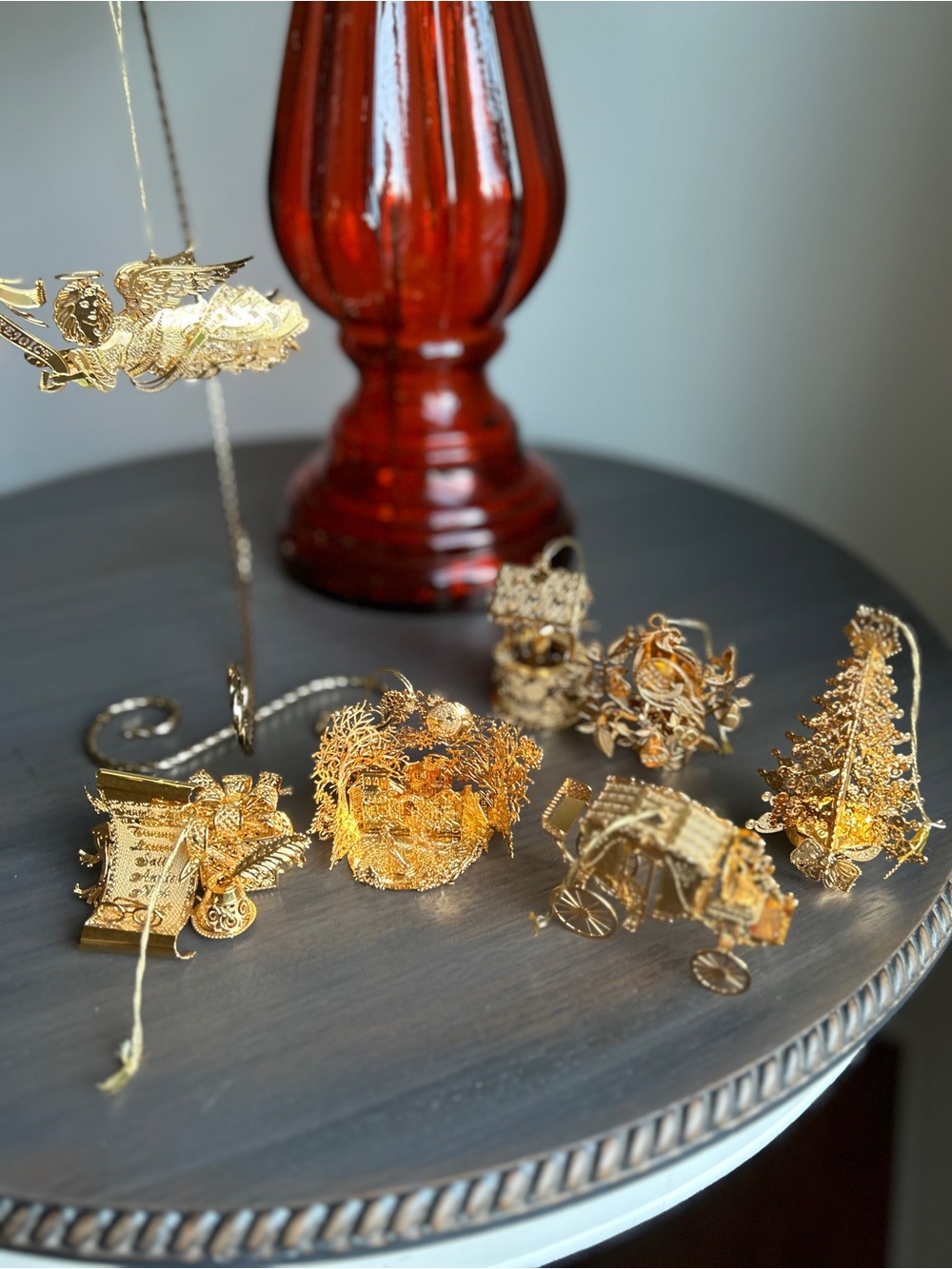 The Danbury Mint  Gold Plated Christmas Ornaments  Set Of 12 2000 & 2003
